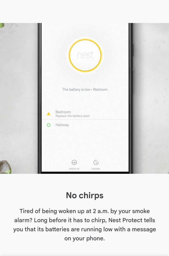 Google Nest Protect Long Life Battery Smoke and Carbon Monoxide CO Detector