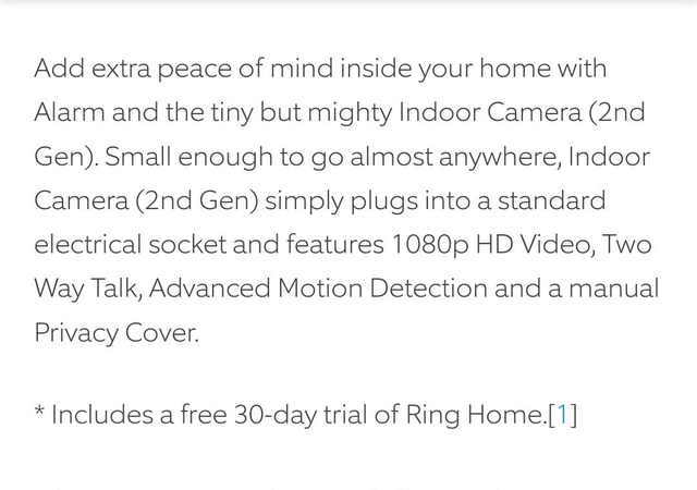 Ring Alarm + Indoor Camera 2nd Gen Pack [L] With Siren