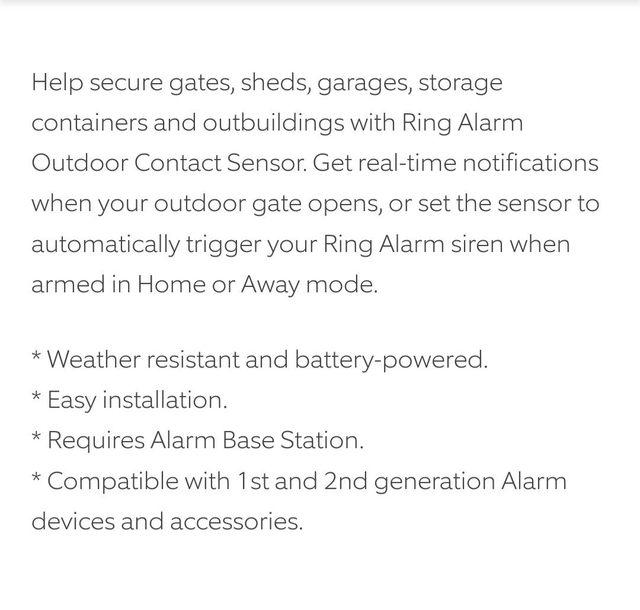 Ring Alarm Outdoor Contact Sensor