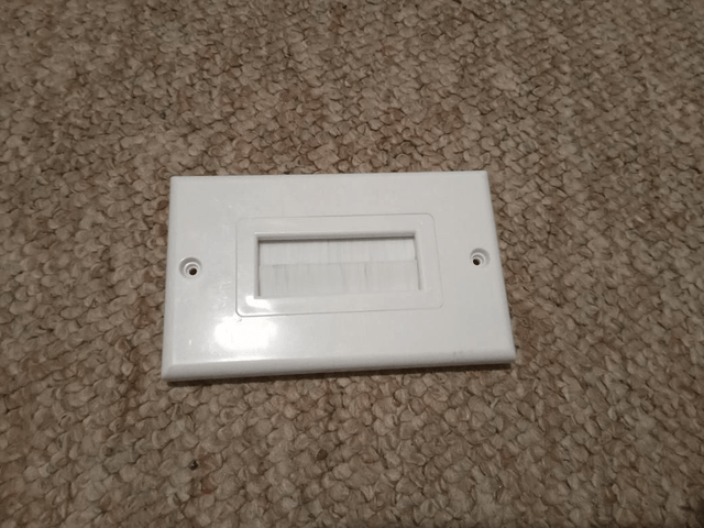 Cavity Television Wall Brush Entry Plate