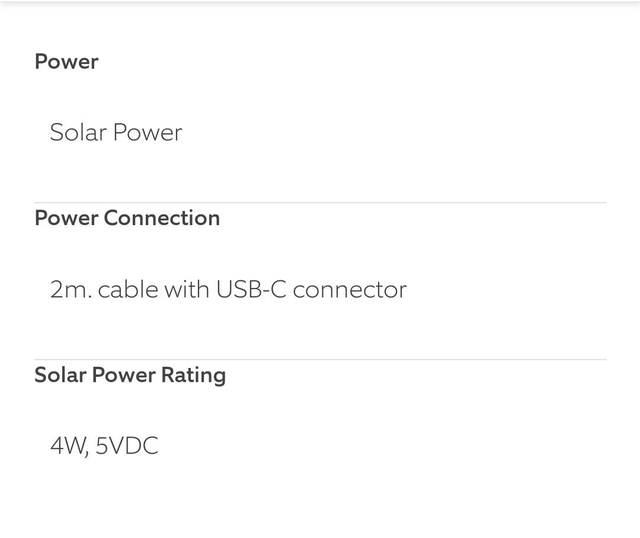 Ring Solar Panel USB-C [Stick Up Cam, Stick Up Cam Pro, Spotlight Cam Plus, Spotlight Cam Pro, Alarm Outdoor Siren]