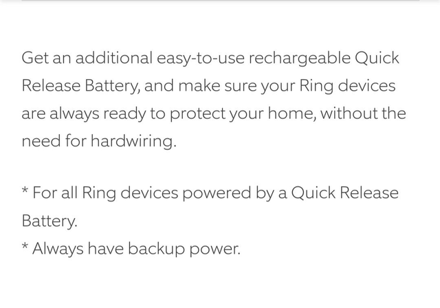 Ring Quick Release Battery Pack