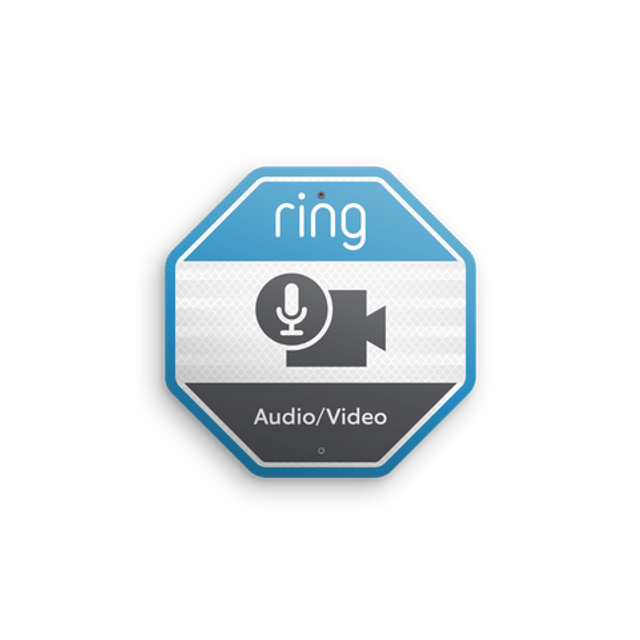 Ring Security Doorplate Sign