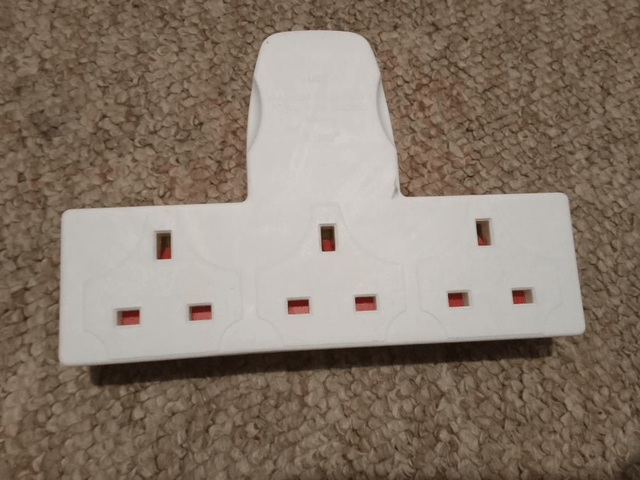 3 Way UK Fused Socket Expander 