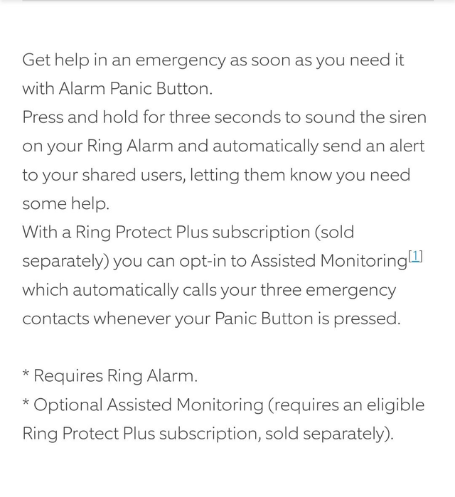 Ring Alarm Panic Button