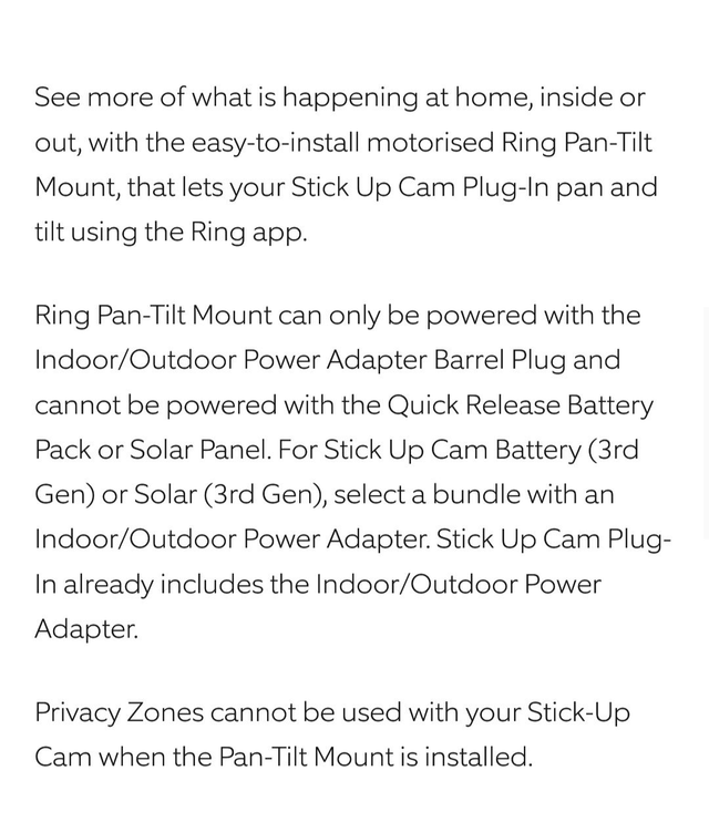 Ring Indoor/Outdoor Pan-Tilt Mount Stick Up Cam Plug-In [3rd Gen]