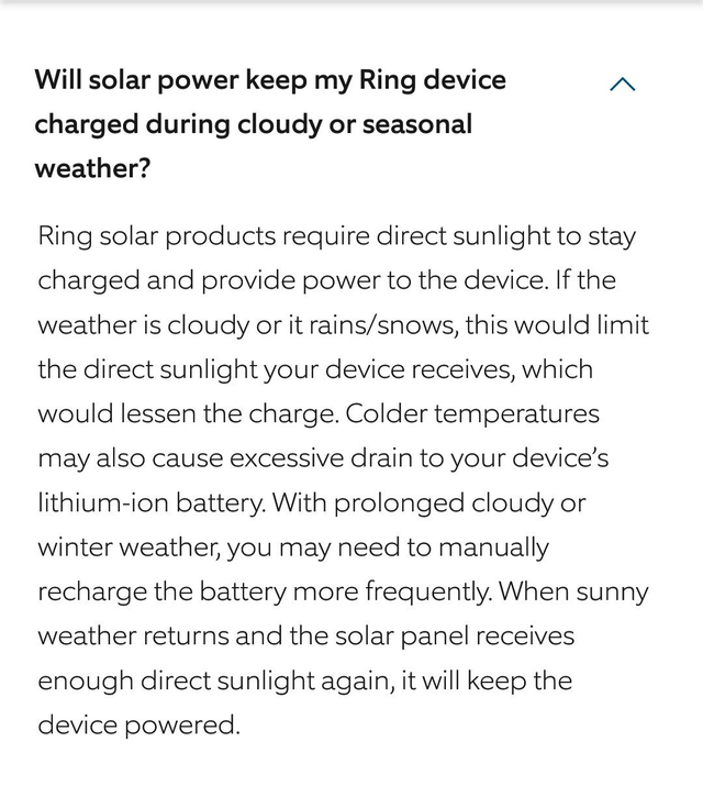 Ring Small Solar Panel USB-C [Stick Up Cam, Stick Up Cam Pro, Spotlight Cam Plus, Spotlight Cam Pro]