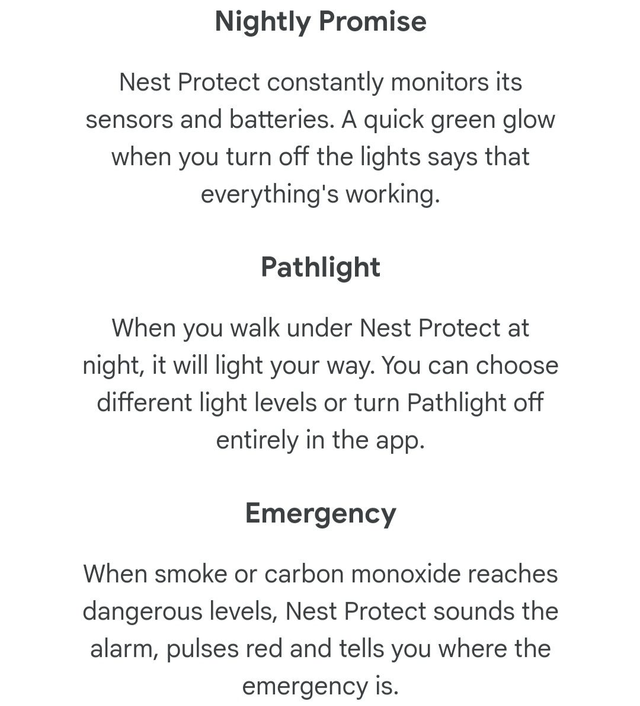 Google Nest Protect Long Life Battery Smoke and Carbon Monoxide CO Detector