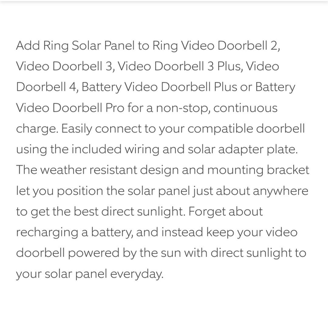 Ring Solar Panel