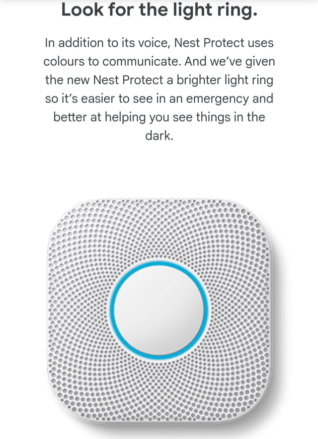 Google Nest Protect Wired Smoke and Carbon Monoxide CO Detector
