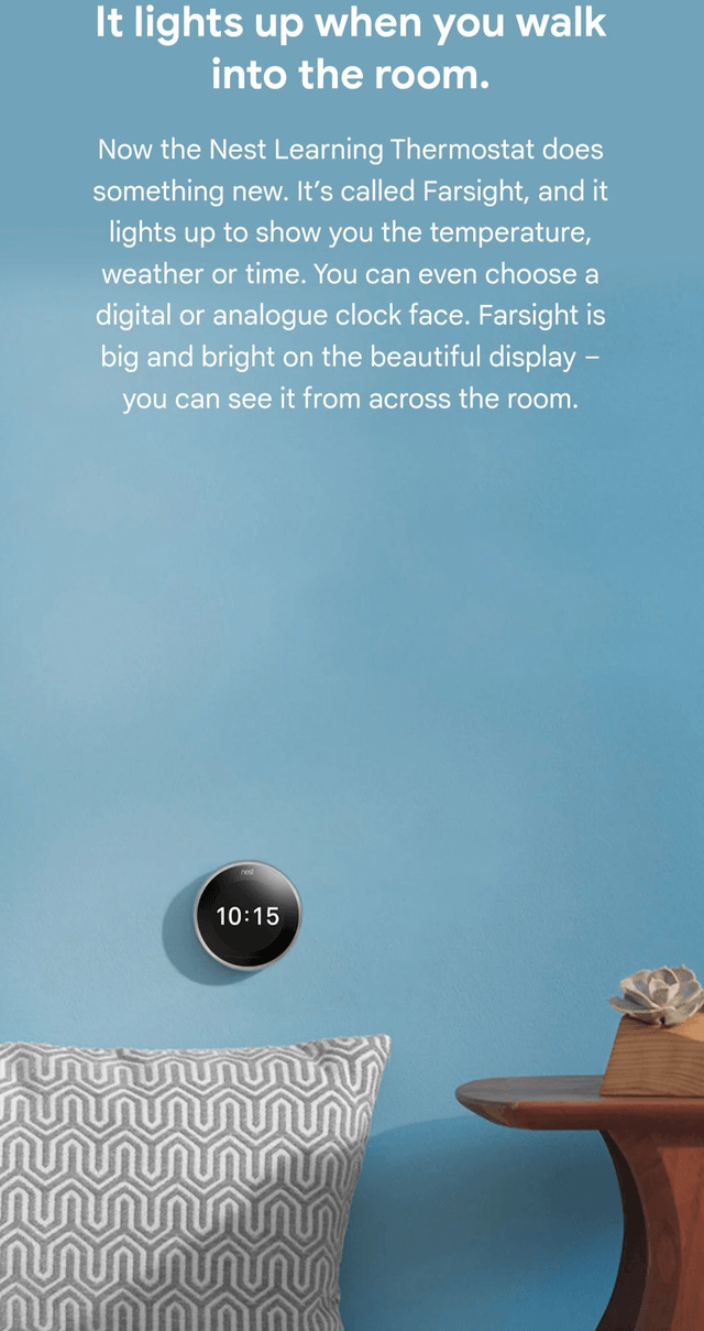 Google Nest Thermostat [Stainless Steel]