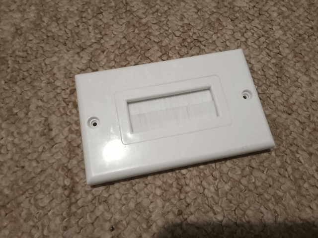 Cavity Television Wall Brush Entry Plate