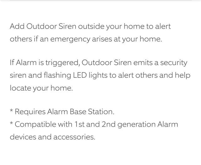 Ring Alarm Outdoor Siren